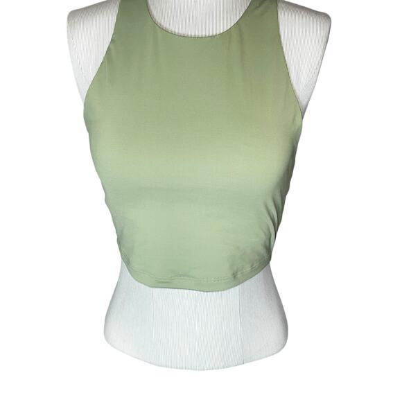 Athleta green sports bra crisscross strappy back size small  thick straps - Picture 1 of 7